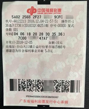福利彩票中奖